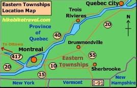 qc east map|Best of the Eastern Townships .